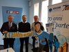 Il presidente di Ascom Felloni, l'assessore Serra e il presidente della Spal Mattioli alla presentazione dell'iniziativa "Spal al centro"