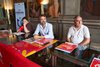 Presentazione del "Ferrara Sport Festival 2026" con l'assessore Francesco Carità (tra C. Graps e F. Molinari) -