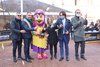 FerraraFoodFestival - presentazione marchio Deco e brazadlin - Paolo Govoni assMatteoFornasini la mascotteFFF assAngelaTravagli MassimilianoUrbinati StefanoPellicciardi (fotoFVec)