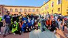 Volontari e rappresentanti istituzionali alla fine della giornata di raccolta "Per un pugno di mozziconi" - Ferrara 10 ottobre 2020