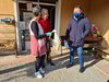 "Frazioni al centro": l'assessore Matteo Fornasini in un negozio di Baura, Ferrara 14 marzo 2022 fotoSP