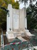 Il monumento a Pico Cavalieri in corso di restauro al cimitero israelitico
