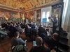 Seminario di formazione giornalisti in sala dell'Arengo del Comune di Ferrara, 21 febbraio 2025