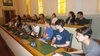 Incontro con le scuole 2018 su Costituzione: studenti sui banchi consiliari della sala del Consiglio comunale - Ferrara