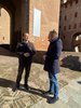 Livio Leonardi con Fornasini davanti al Castello