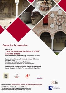 Incontro su Lucrezia Borgia con Herzig a Casa Romei - Ferrara, 24 novembre 2019