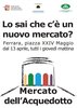 Locandina del Mercato dell'Acquedotto: dal 13 aprile 2017 tutti i giovedì a Ferrara