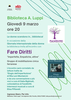 Locandina dell'iniziativa "Le donne scendono in... Biblioteca Luppi "