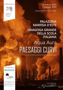 Locandina della mostra di Aqua Aura a Ferrara