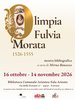 Locandina mostra su Olimpia Morata- Biblio Ariostea FE, 16 ottobre- 14 novembre 2026