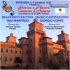 Locandina rassegna "Storica e nuova canzone d'autore" - Ferrara, 2 e 3 novembre 2018
