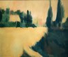 Opera della mostra pittorica "Guardare la pianura" al Maf di San Bartolomeo in Bosco - Ferrara, febbraio 2025