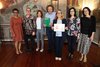 Mensa Green: Premio Compraverde2025 al Comune di Ferrara - i relatori con le tre operatrici della ditta CIR