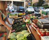 Mercato contadino di piazza Castellina, a Ferrara - immagine d'archivio