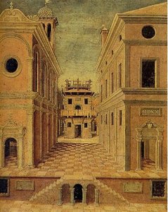 Modello di scena ferrarese appartenente alla collezione Sacrati-Strozzi