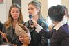 - la  vincitrice del concorso Sofia Toschi intervistata da Antonella Vicenzi durante la cerimonia di consegna del Premio Stampa Ferrara 2026
