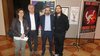 Mostra Sandro Simeoni: da sinistra la sindaca di Fiscaglia, Squarcia, l'assessore Maisto e il collezionistaSiano