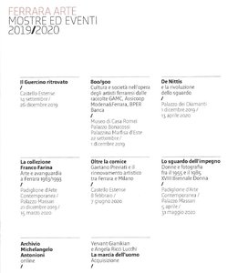 Mostre ed eventi Ferrara Arte programma 14 settembre 2019-7 giugno 2020
