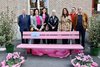 Panchina Rosa nel giardino della Cittadella di San Rocco a Ferrara - inaugurazione con ass. Coletti 14 ottobre 2022