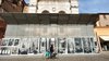 Mostra di immagini storiche del Duomo sopra al cantiere del campanile