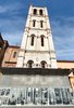Mostra di immagini storiche del Duomo sopra al cantiere del campanile