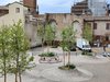 Piazza Cortevecchia, prima panchina installata