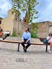 Piazza Cortevecchia, prima panchina installata_Alessandro Balboni