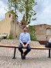 Piazza Cortevecchia, prima panchina installata con assessore Alessandro Balboni