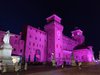 Castello Estense di Ferrara in versione illuminata in rosa per la "Pink week 2020"