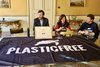 Presentazione con assessore Alessandro Balboni, la referente provinciale Plastic Free Lalla Felletti Spadazzi  e il referente comunale Carlo Santoro