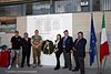 Cerimonia di commemorazione davanti a "La lapide della via Coperta" a Pontelagoscuro di Ferrara