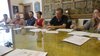 Presentazione progetti MuoverSi e Giuseppina - da sin Nicola Folletti, Luca Beccati, Federico Pazzi, l'assessora Chiara Sapigni, Patrizio Fergnani del Comune e Annalisa Berti di Asp - Ferrara 15 giugno 2018