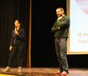 Il professor Lipani con la referente del Comune Silvia Luppi Vallardi in Sala Estense per il Progetto Shakespeare - Ferrara, 20 dicembre 2022