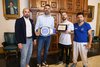 Incontro del pugile Dario Sapone con l'assessore Francesco Carità in Comune a Ferrara - foto FVecchiatini