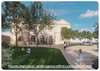 Rendering Bagni Ducali - ingresso edificio e parcheggio nel verde