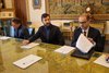 Stabellini, l'assessore Balboni e il prof Bracci - Ferrara, 3 febbraio 2023 (fotoFVecch)