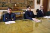 Stabellini, l'assessore Balboni e il prof Bracci - Ferrara, 3 febbraio 2023 (fotoFVecch)