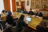 Stabellini, l'assessore Balboni e il prof Bracci - Ferrara, 3 febbraio 2023 (fotoFVecch)