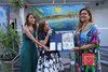 Romina Power per "Darsena Time 2026" con l'assessore Angela Travagli ed Emanuela Simoni (foto FVecchiatini)
