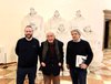 Sergio Zanni tra il sindaco Alan Fabbri e l'assessore Marco Gulinelli - Ferrara, 7 febbraio 2023 (foto FVecch)