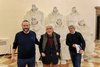Sergio Zanni tra il sindaco Alan Fabbri e l'assessore Marco Gulinelli - Ferrara, 7 febbraio 2023 (foto FVecch)