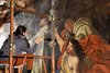 Tela Avanzi: dipinto e dettaglio durante i restauri - da Cronacacomune 05-09-2023