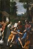il dipinto di Lucio Massari "Sant'Ugo di Lincoln libera un indemoniato", 1620-25 (visibile all'interno del laboratorio di restauro nel Tempio San Cristoforo di Ferrara)