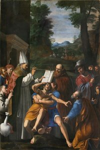 Dipinto in restauro in San Cristoforo