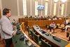 Un momento della cerimonia di premiazione premiati per l'Istituto Vergani-Navarra di Ferrara