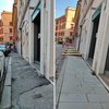 Via Cortevecchia, prima e dopo i lavori