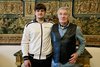 Vicecampione Peso Indoor Lorenzo Santese con scopritore Roberto Ravaglia - fotoFVecch
