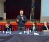 il vicesindaco Alessandro Balboni all'incontro pubblico tenutosi lunedì 6 ottobre per illustrare il processo partecipato
