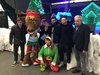 I giocatori della Spal col presidente Walter Mattioli a Winter Wonderland (foto Ferrara Fiere)