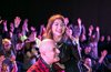 Andrea Poltronieri con Cristina D'Avena a Winter Wonderland (foto Ferrara Fiere)